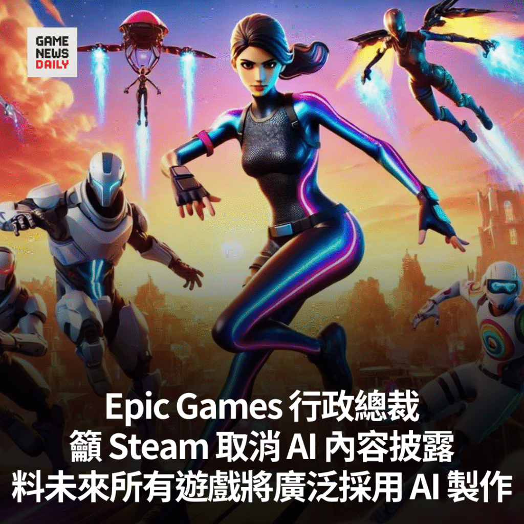 Epic Games 行政總裁　籲 Steam 取消 AI 內容披露　料未來所有遊戲將廣泛採用 AI 製作