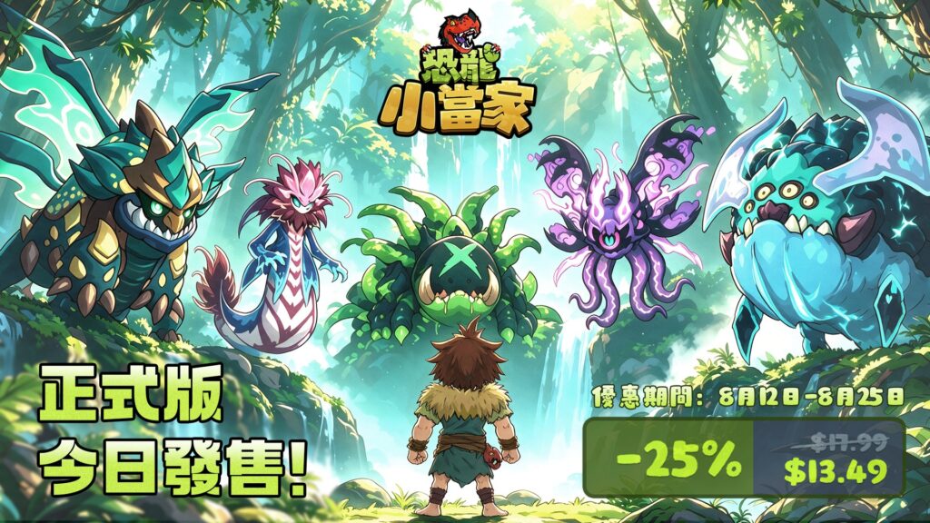《恐龍小當家》8 月 12 日正式登陸 Steam: 當種田黨遇上 Roguelike魂，原始生存狂歡正式開啓！