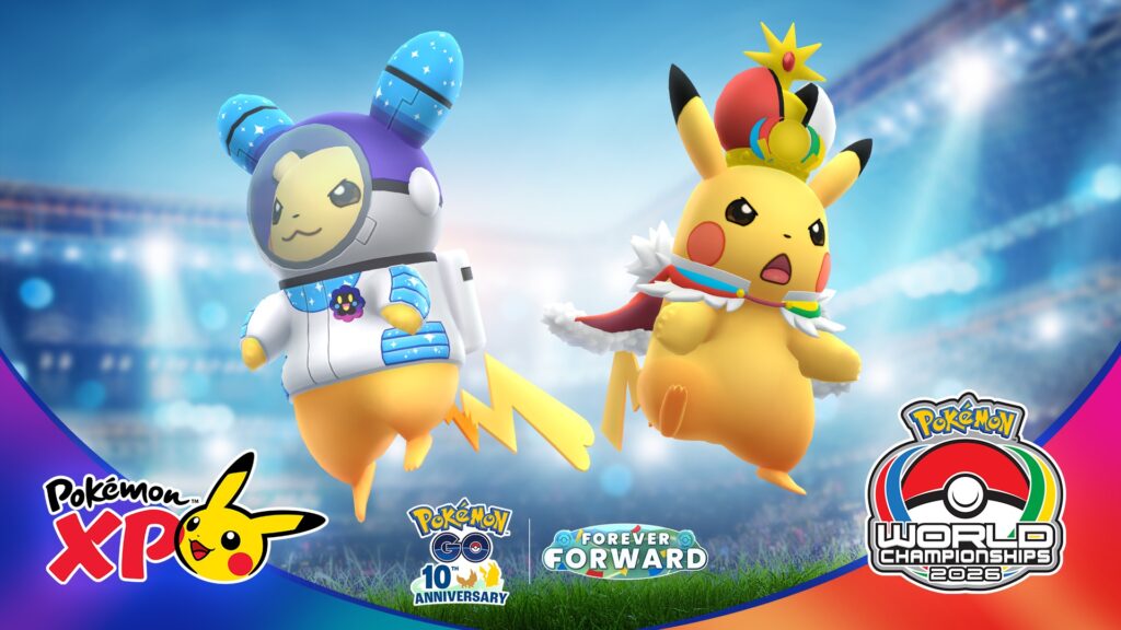 跟著《Pokémon GO》歡慶「PokémonXP」與「Pokémon World Championships 2026」!