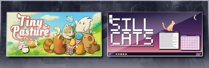 《Sill Cats》與人氣桌面掛件應用程式《動物欄：桌面牧場（Tiny Pasture）》的Steam組合包正式發售